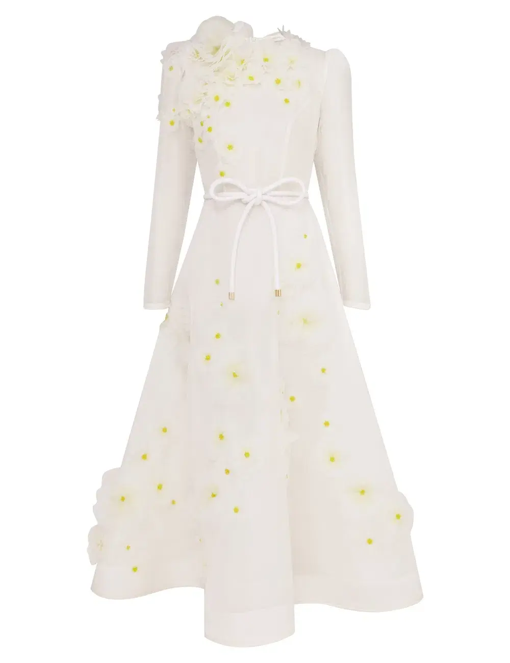 Zimmermann Matchmaker Daisy Midi Dress Ivory Size 2 / AU 12 - Image 3