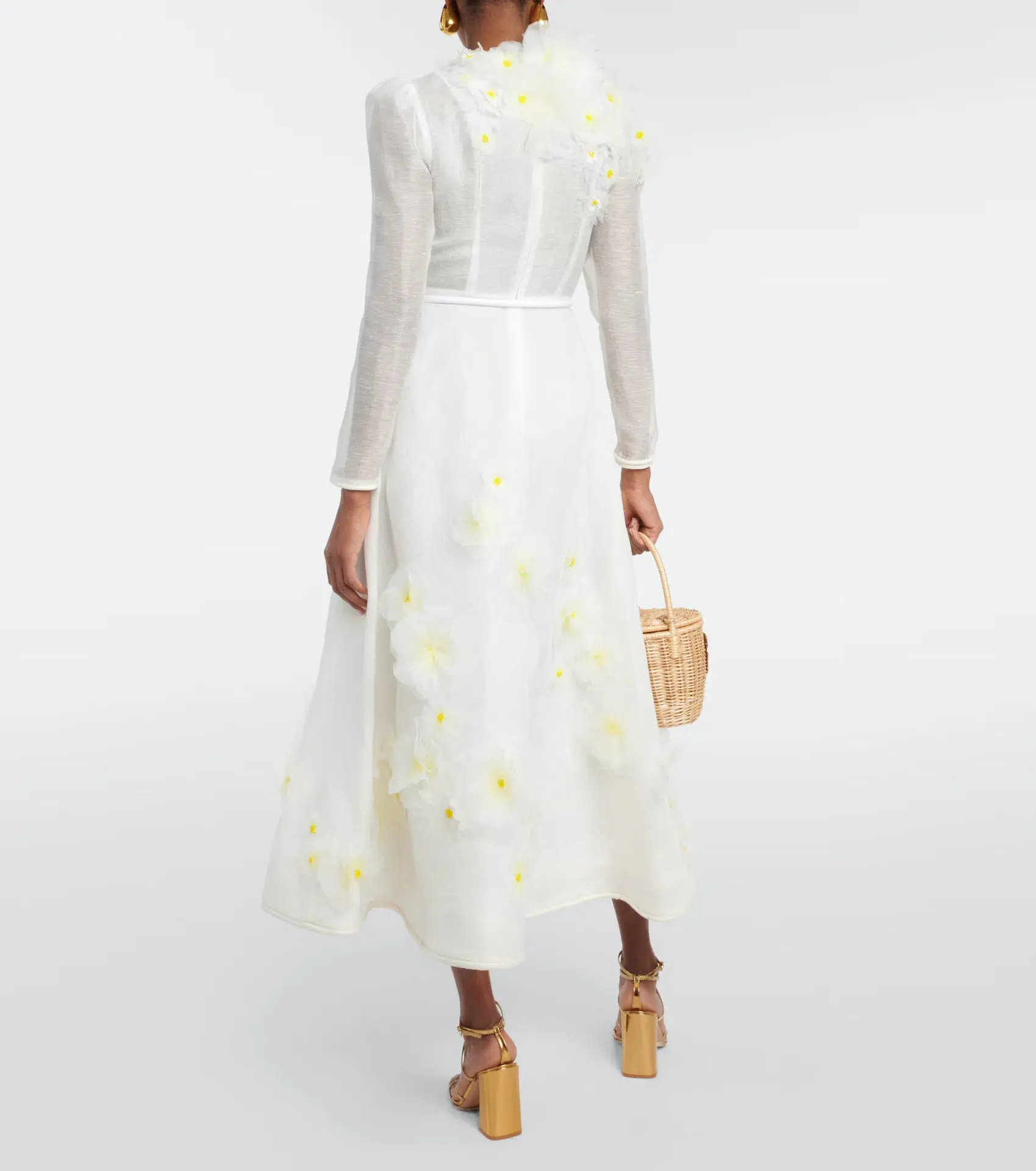 Zimmermann Matchmaker Daisy Midi Dress Ivory Size 2 / AU 12 - Image 2