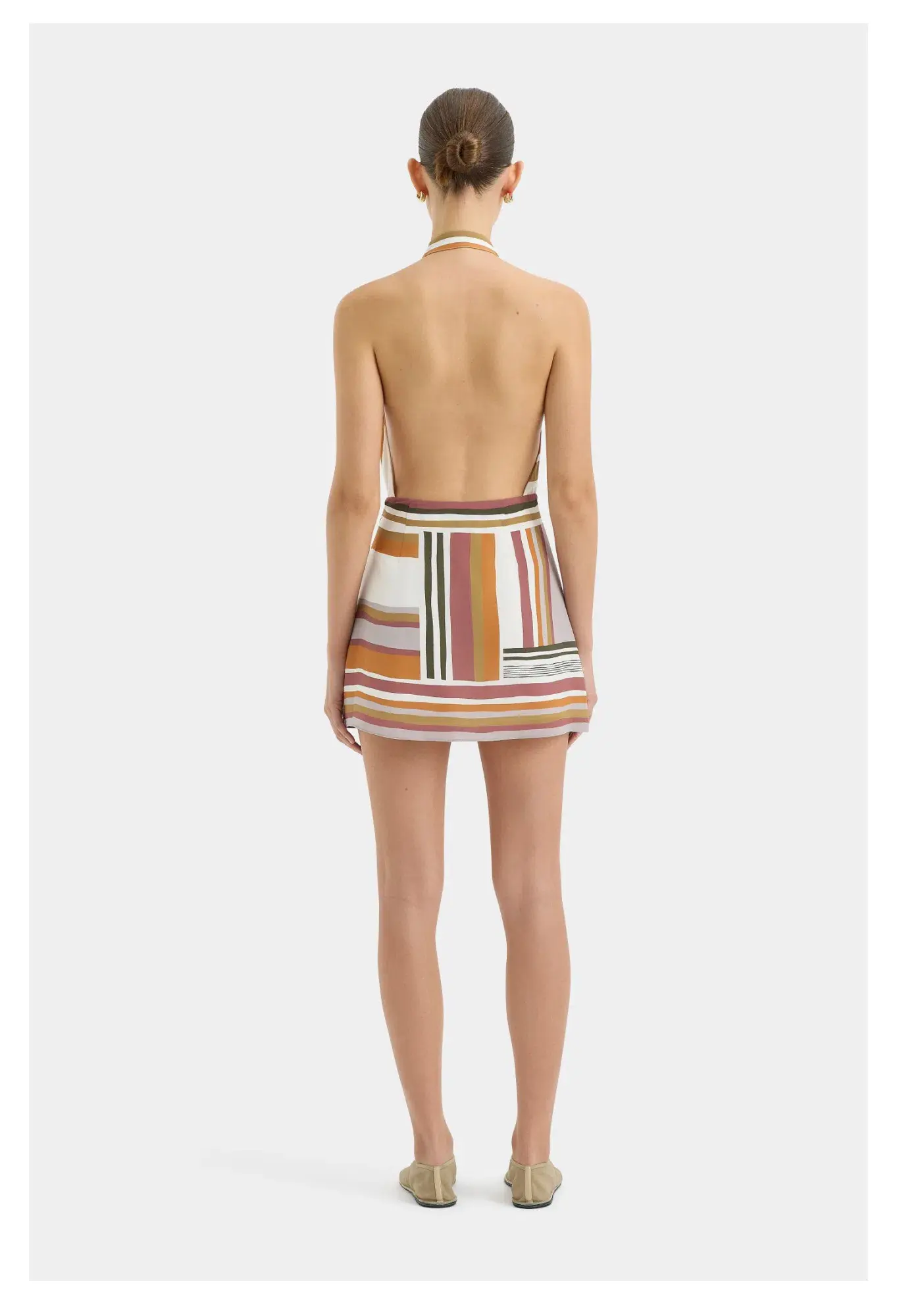 Sir the Label Caprera Wrap Halter Mini Dress Multi Size 2/ AU 10 - Image 2