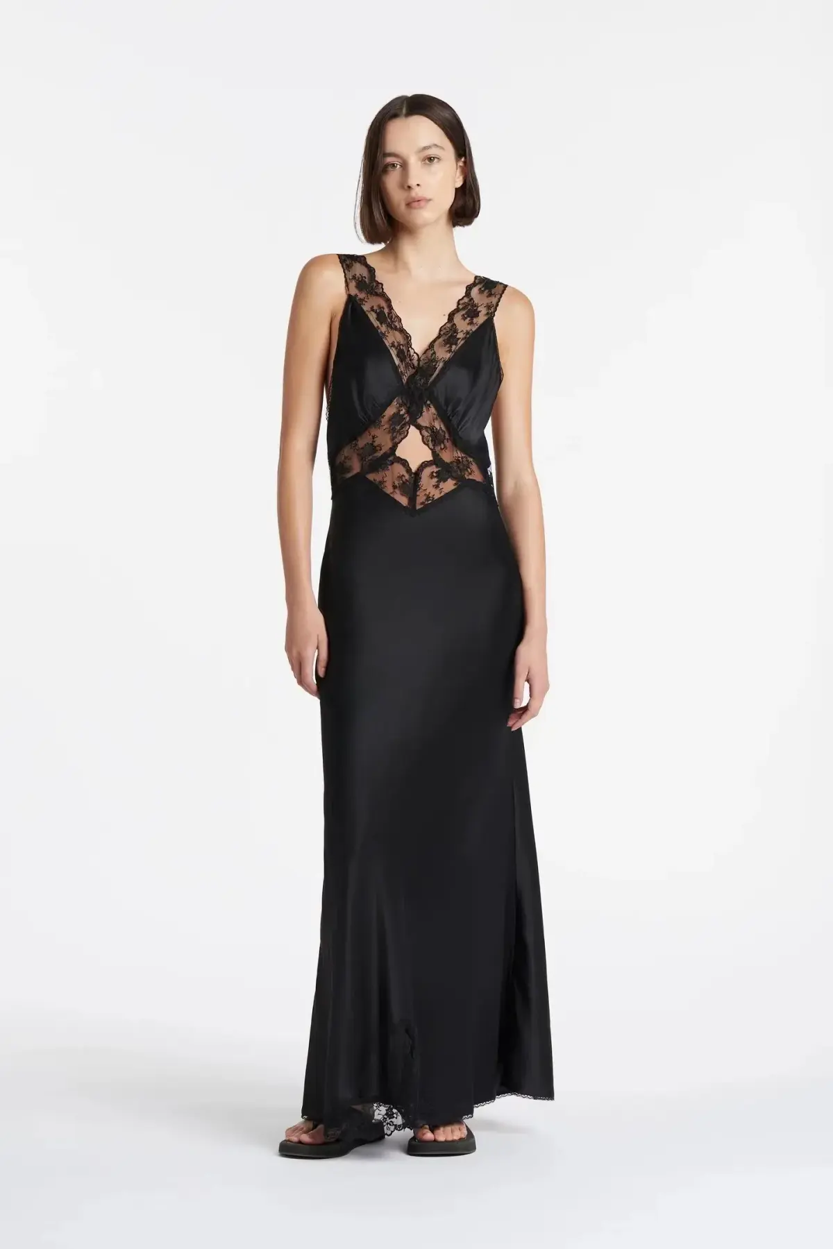 Sir the Label Aries Cut Out Gown Black Size 3 / AU 14 - Image 1