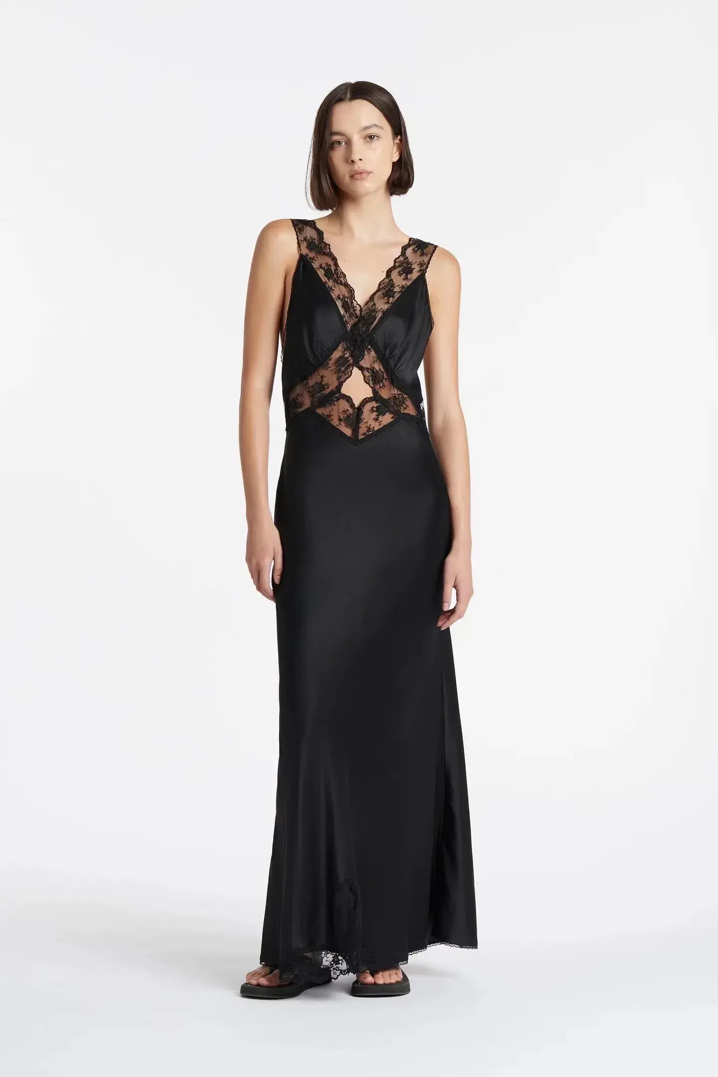 Sir the Label Aries Cut Out Gown Black Size 3 / AU 14 - Image 1