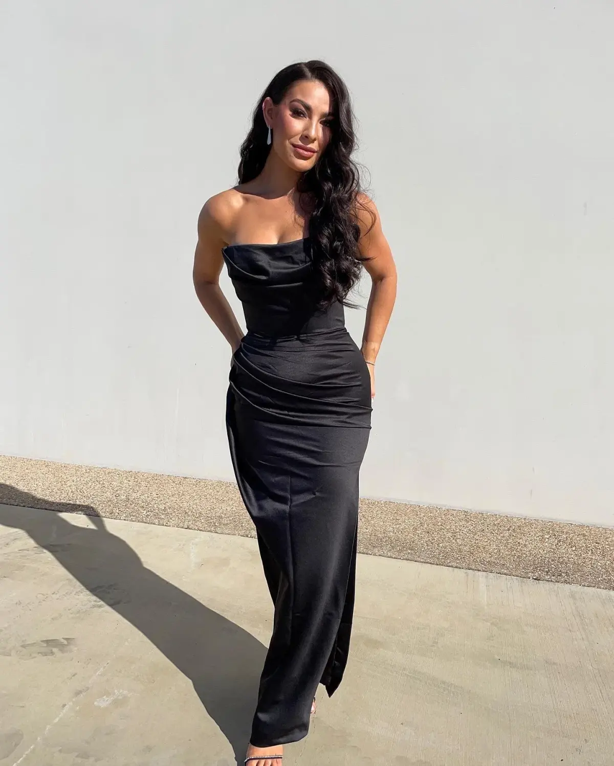 House of CB Adrienne Strapless Maxi Dress Black Size 6 - Image 1