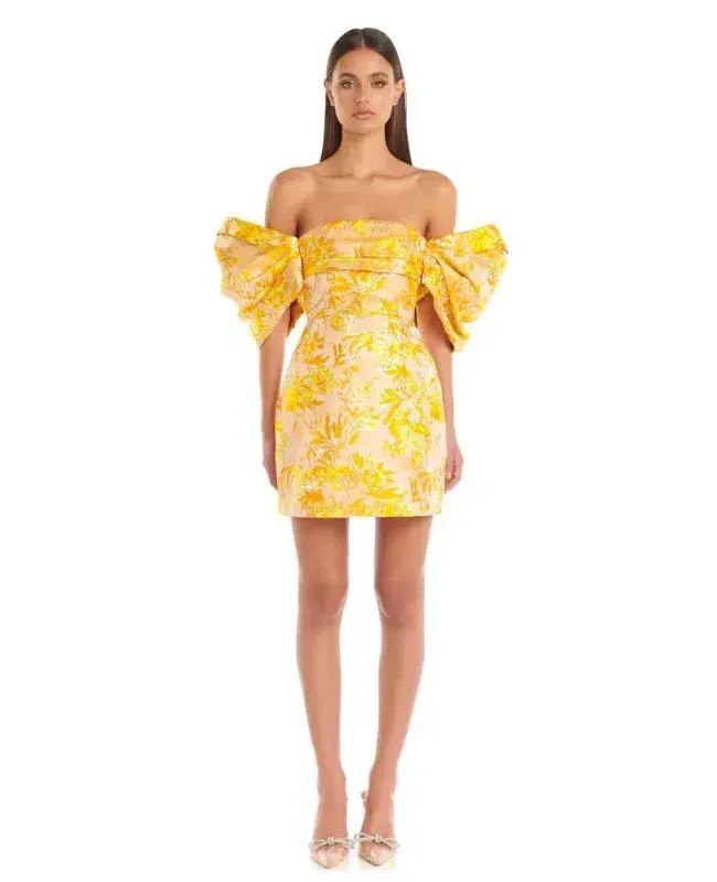Eliya the Label Raquel Dress Floral Yellow Size 4 - Image 1