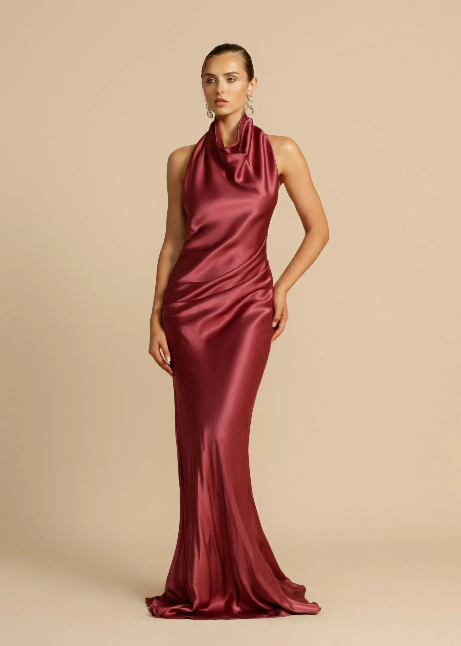 Arcina Ori Gaia Dress Burgundy Size L/ AU 12 - Image 1