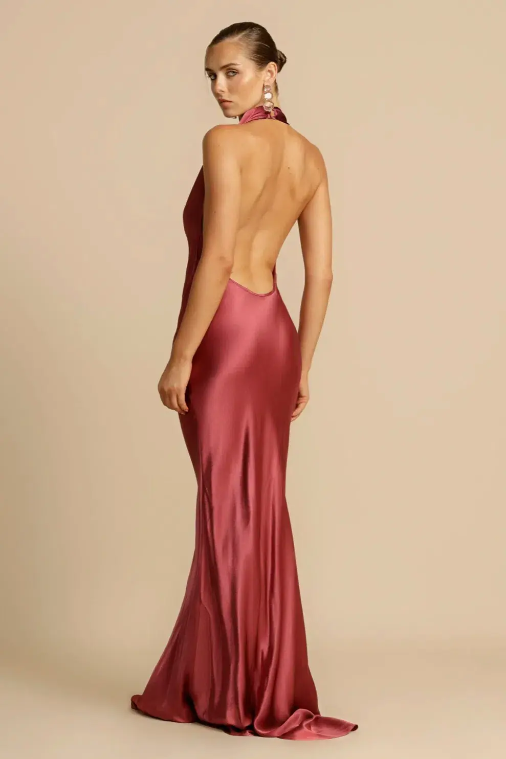 Arcina Ori Gaia Dress Burgundy Size XS/ AU 6 - Image 5