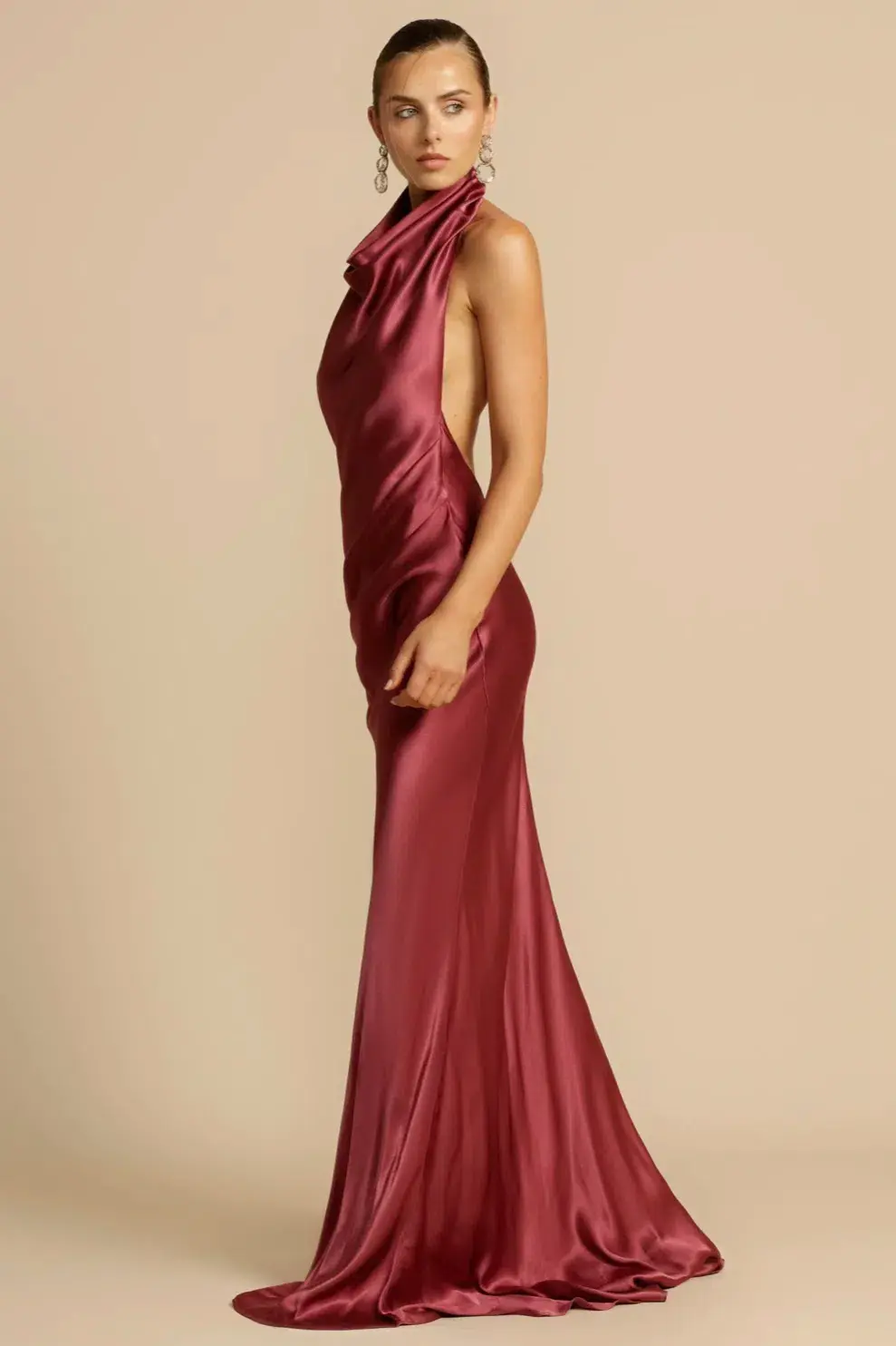 Arcina Ori Gaia Dress Burgundy Size XS/ AU 6 - Image 3