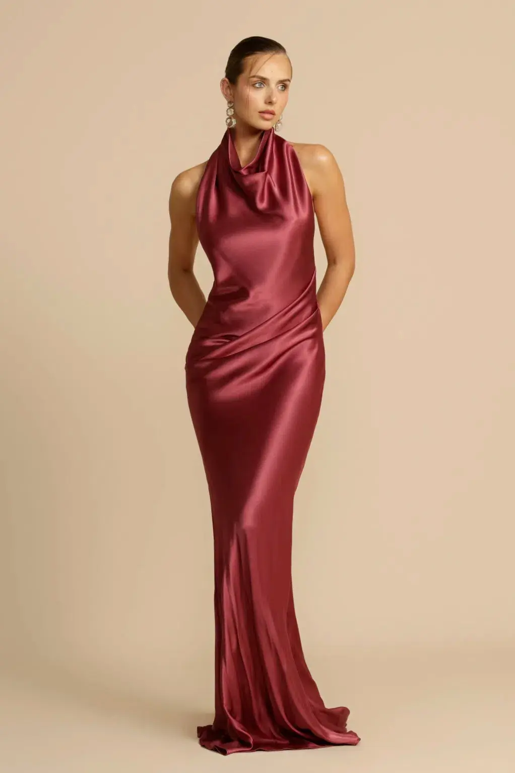 Arcina Ori Gaia Dress Burgundy Size XS/ AU 6 - Image 1