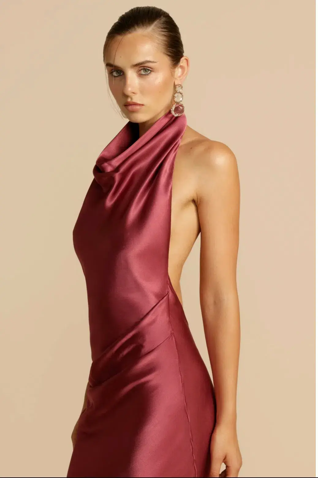 Arcina Ori Gaia Dress Burgundy Size XS/ AU 6 - Image 2
