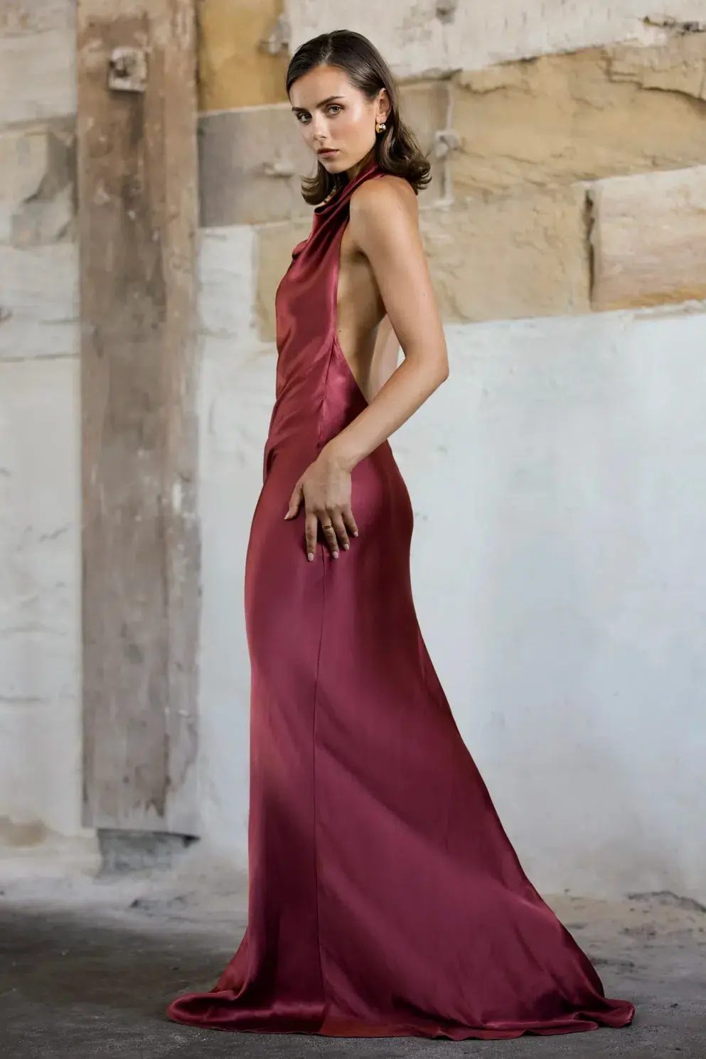 Arcina Ori Gaia Dress Burgundy Size XS/ AU 6 - Image 4