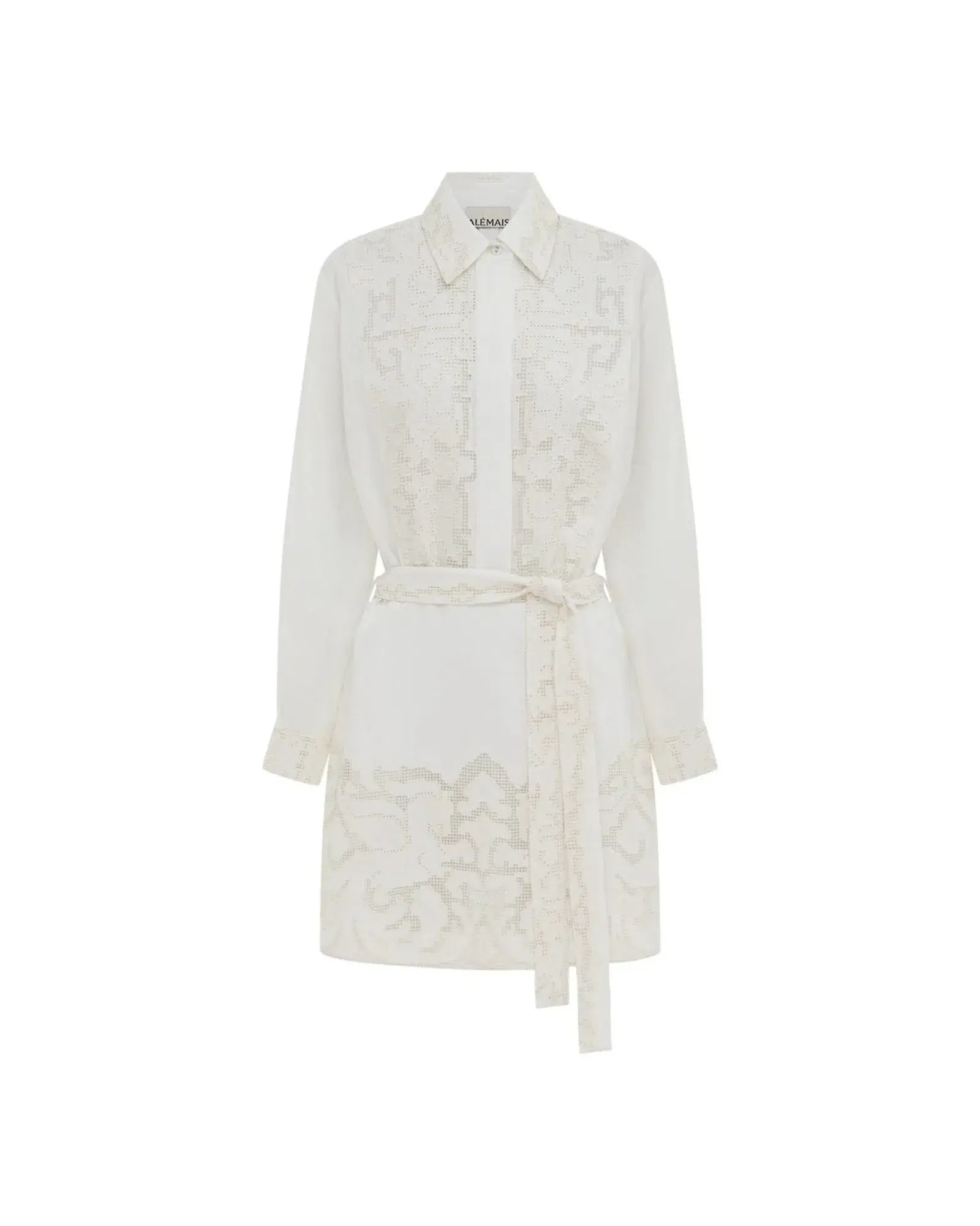 Alemais Pegasus Embroidered Mini Dress White Size AU 8  - Image 7