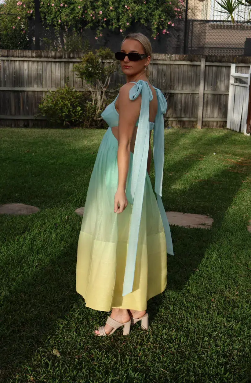 Zimmermann Oasis Bralette Dress Ombré Gown 0 / AU 8  - Image 3