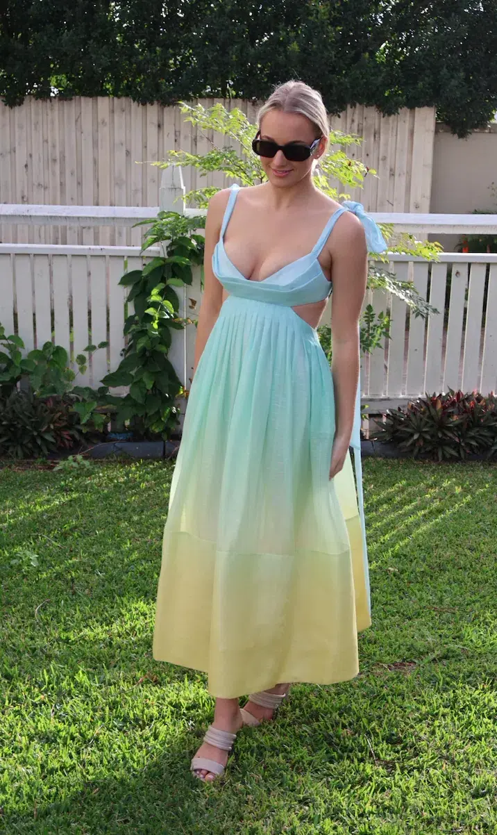 Zimmermann Oasis Bralette Dress Ombré Gown 0 / AU 8  - Image 1