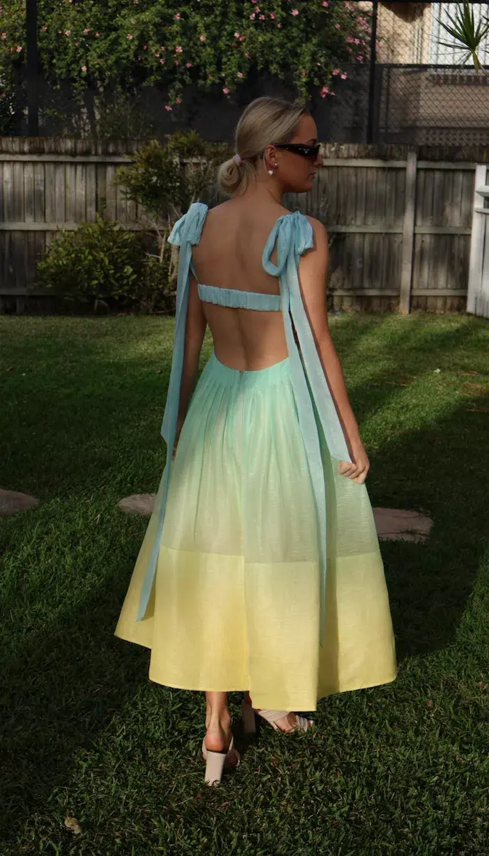 Zimmermann Oasis Bralette Dress Ombré Gown 0 / AU 8  - Image 4