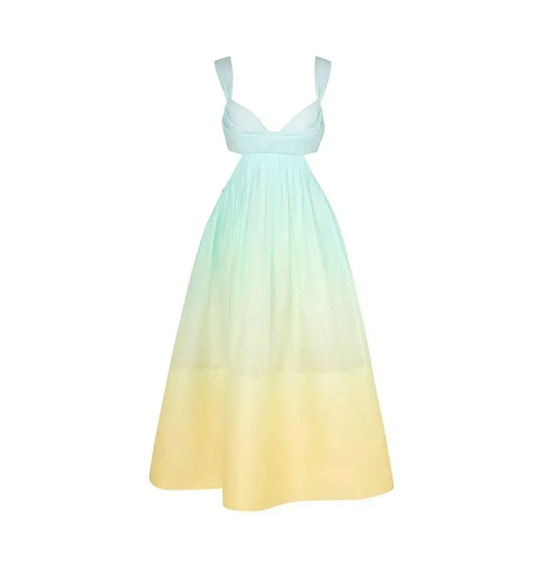 Zimmermann Oasis Bralette Dress Ombré Gown 0 / AU 8  - Image 2