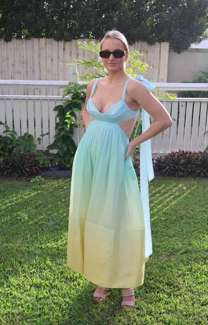 Zimmermann Oasis Bralette Dress Ombré Gown 0 / AU 8  - Image 8