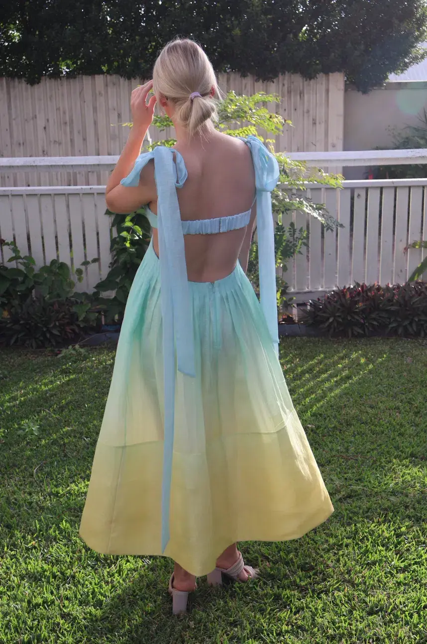 Zimmermann Oasis Bralette Dress Ombré Gown 0 / AU 8  - Image 5