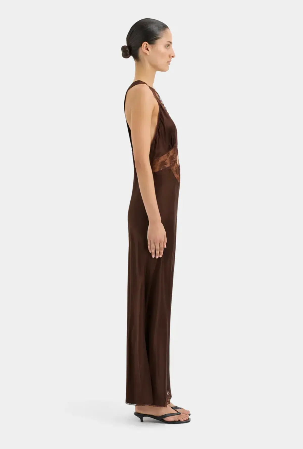 Sir the Label Aries Cut Out Gown Chocolate Brown Size 1 / AU 8 - Image 3