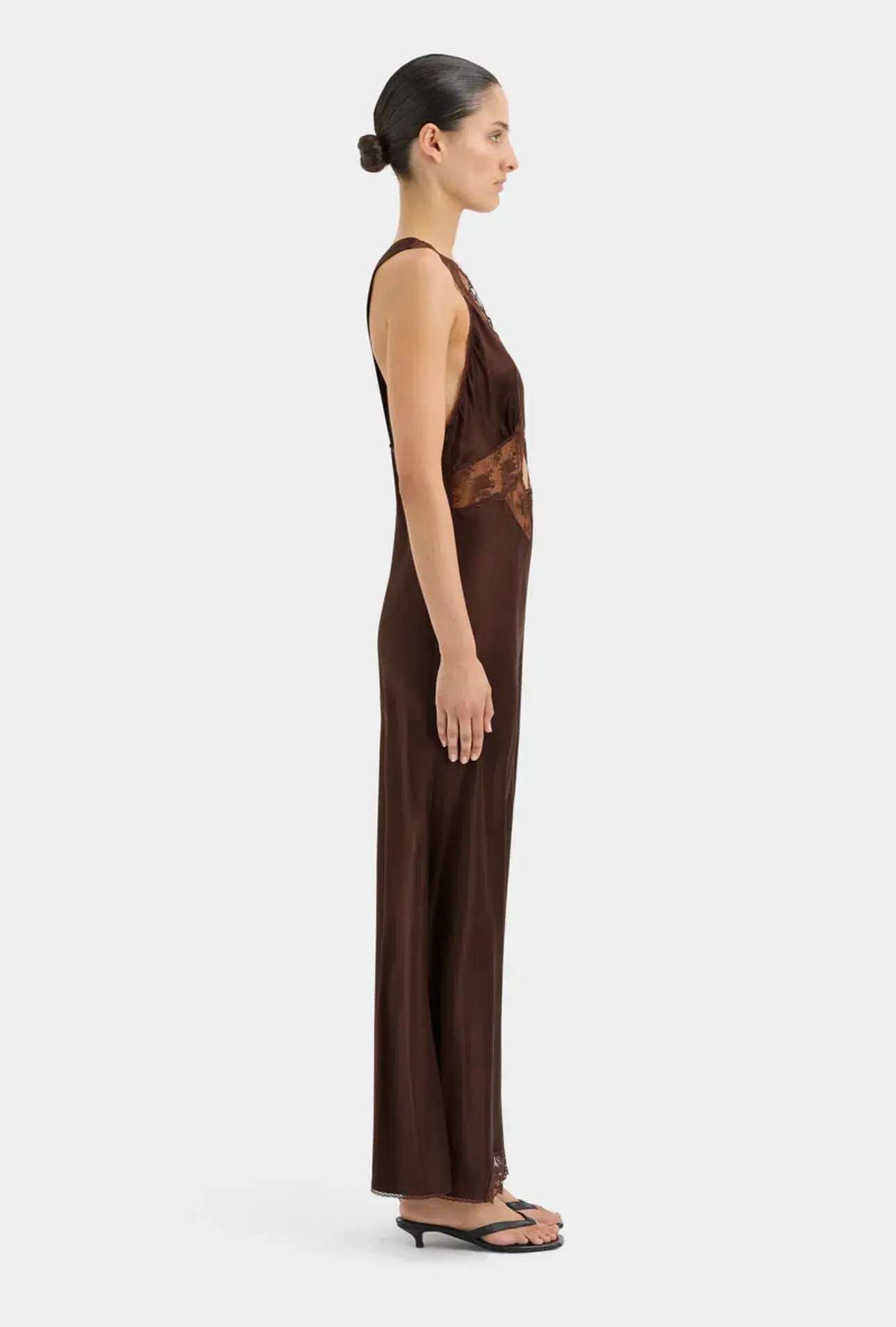 Sir the Label Aries Cut Out Gown Chocolate Brown Size 1 / AU 8 - Image 3