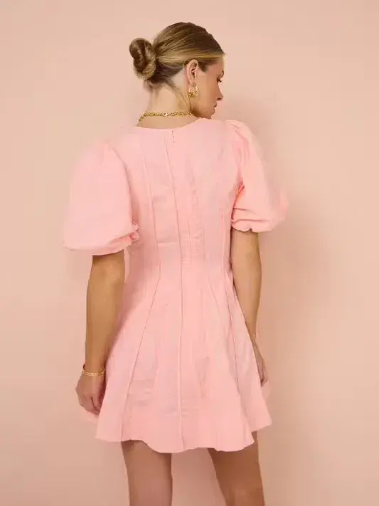 By Nicola Sea Loving Mini Dress Rockmelon Pink Size 10 - Image 3