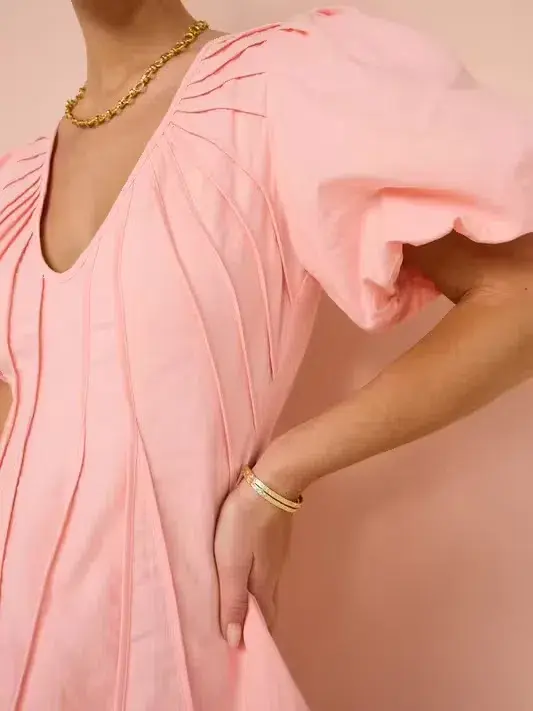 By Nicola Sea Loving Mini Dress Rockmelon Pink Size 10 - Image 2