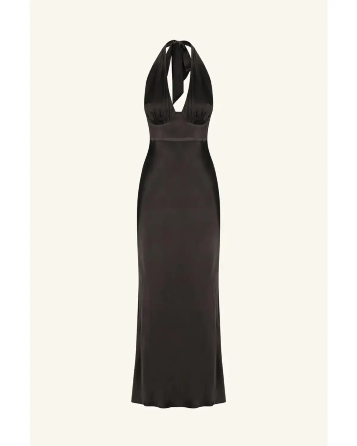 Shona Joy La Lune Halter Midi Dress Black Size AU 8 - Image 5