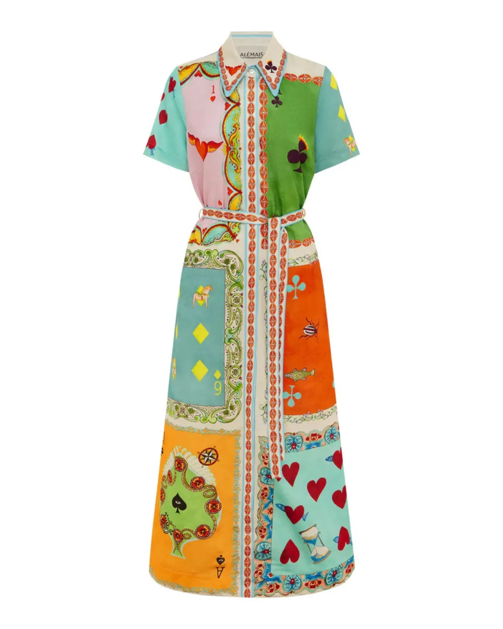 Alemais Rummy Shirt Dress Multi Size AU 14 - Image 4
