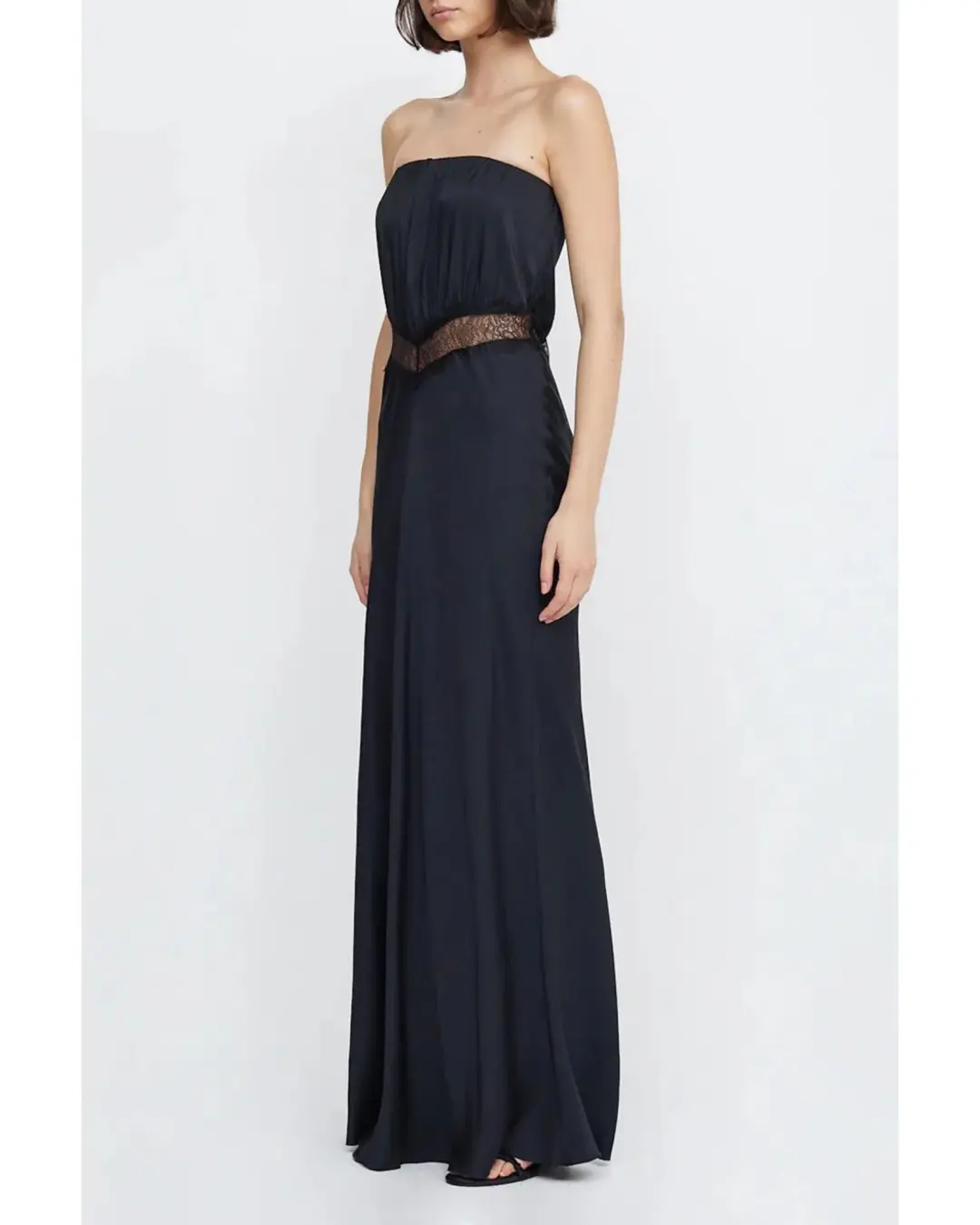 Bec & Bridge Spencer Lace Strapless Maxi Dress Black Size S / AU 8 for rent on The Volte - main image