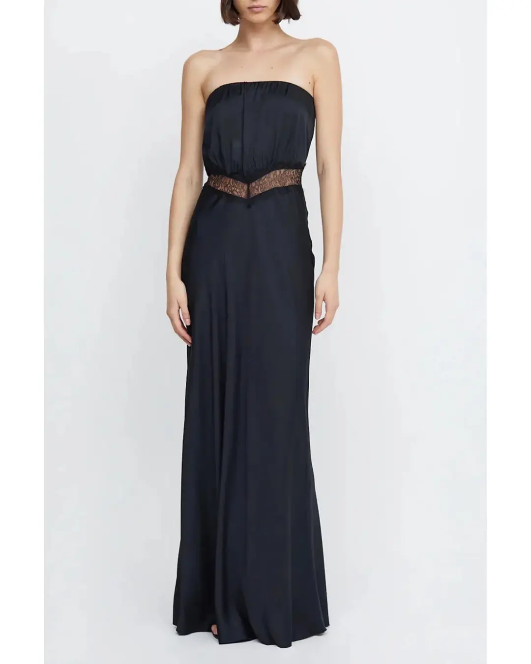 Bec & Bridge Spencer Lace Strapless Maxi Dress Black Size S / AU 8 for rent on The Volte - main image