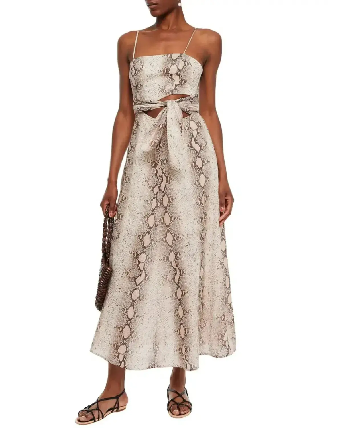 Zimmermann Bellitude Python Cut Out Dress Print Size 0 / AU 8  - Image 2