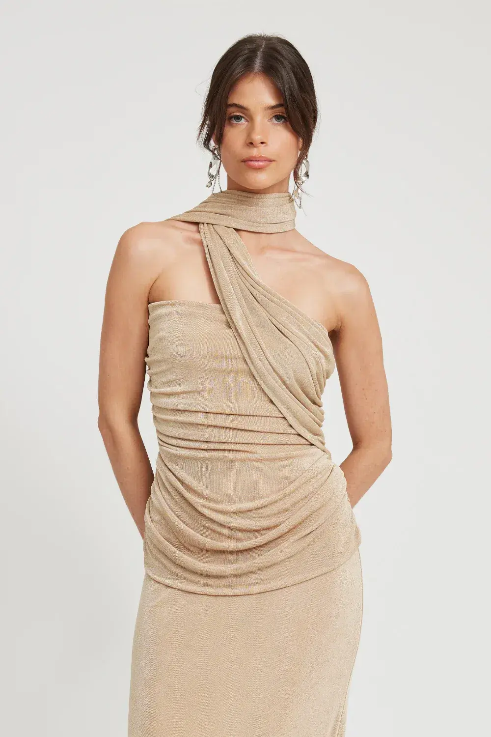 Tojha Iesha Dress in Champagne Size 6 - Image 4