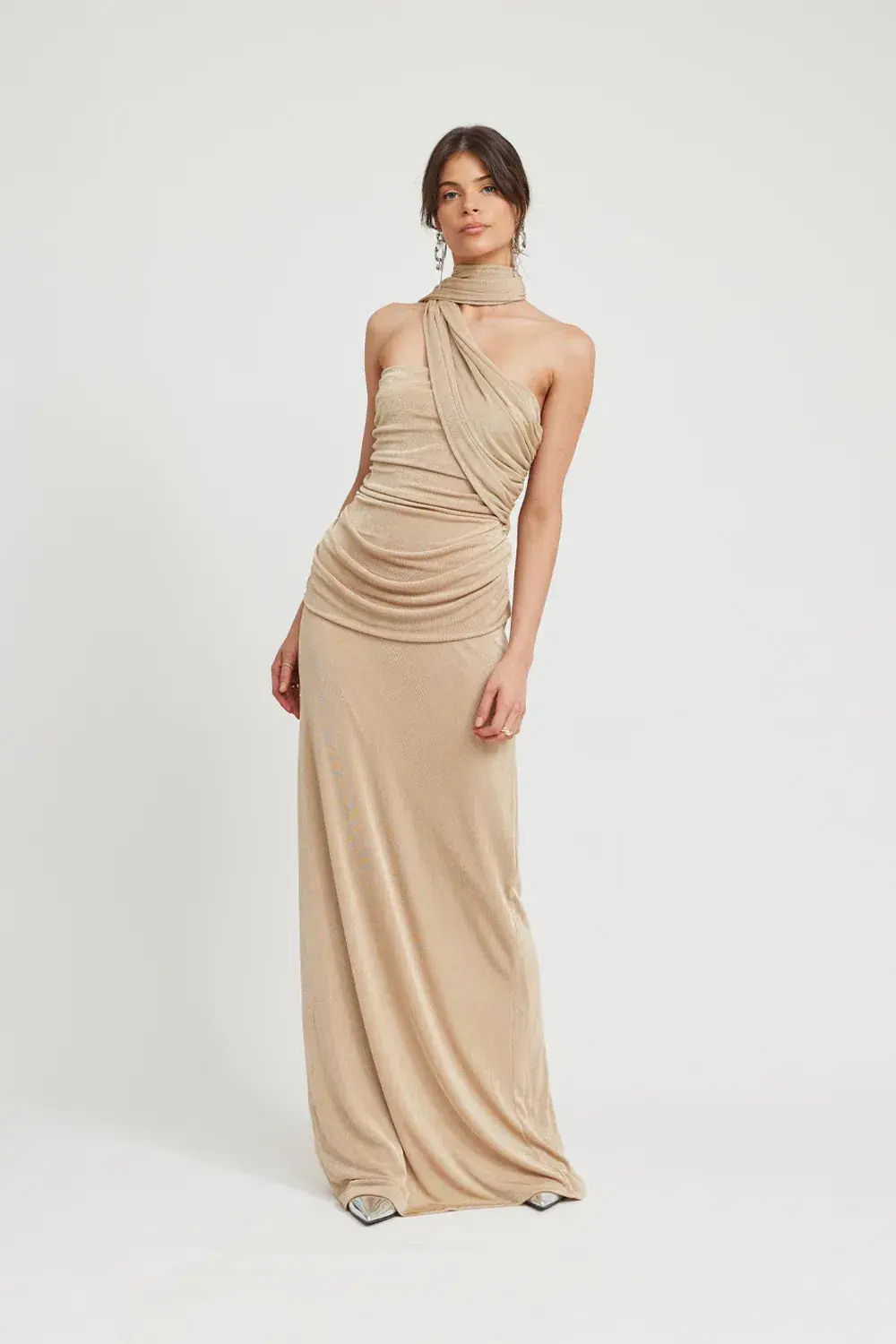 Tojha Iesha Dress in Champagne Size 6 - Image 1