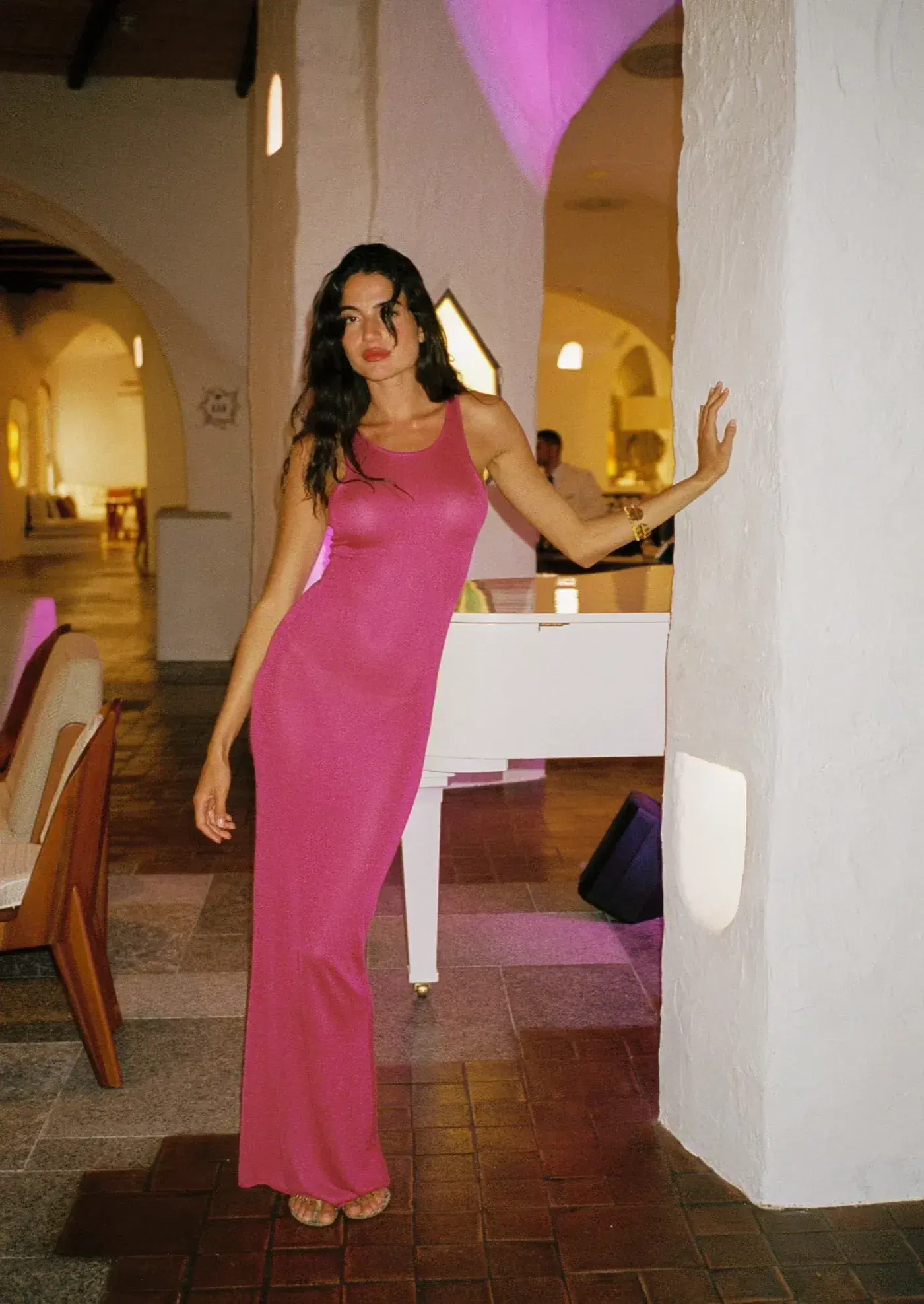 Asta Resort Natalia Dress in Magenta Jersey Size S / AU 8 - Image 1
