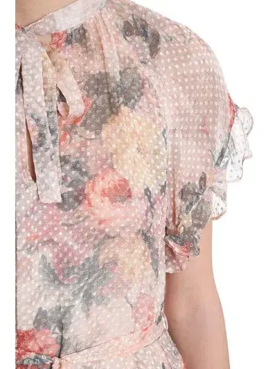 Zimmermann Radiate Cascade Frill Swing Silk Ruffle Midi Dress Floral Size 1 / 10 AU  - Image 4