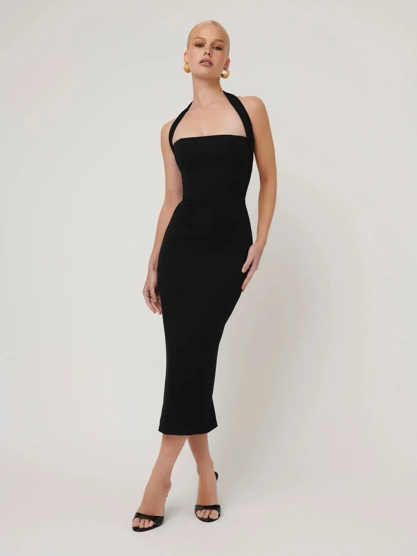 Effie Kats Meline Midi Dress Black Size S / AU 8 - Image 1