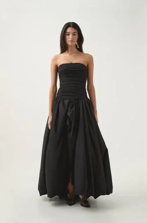 Aje Violette Bubble Hem Maxi Dress Black Size 6 - Image 5