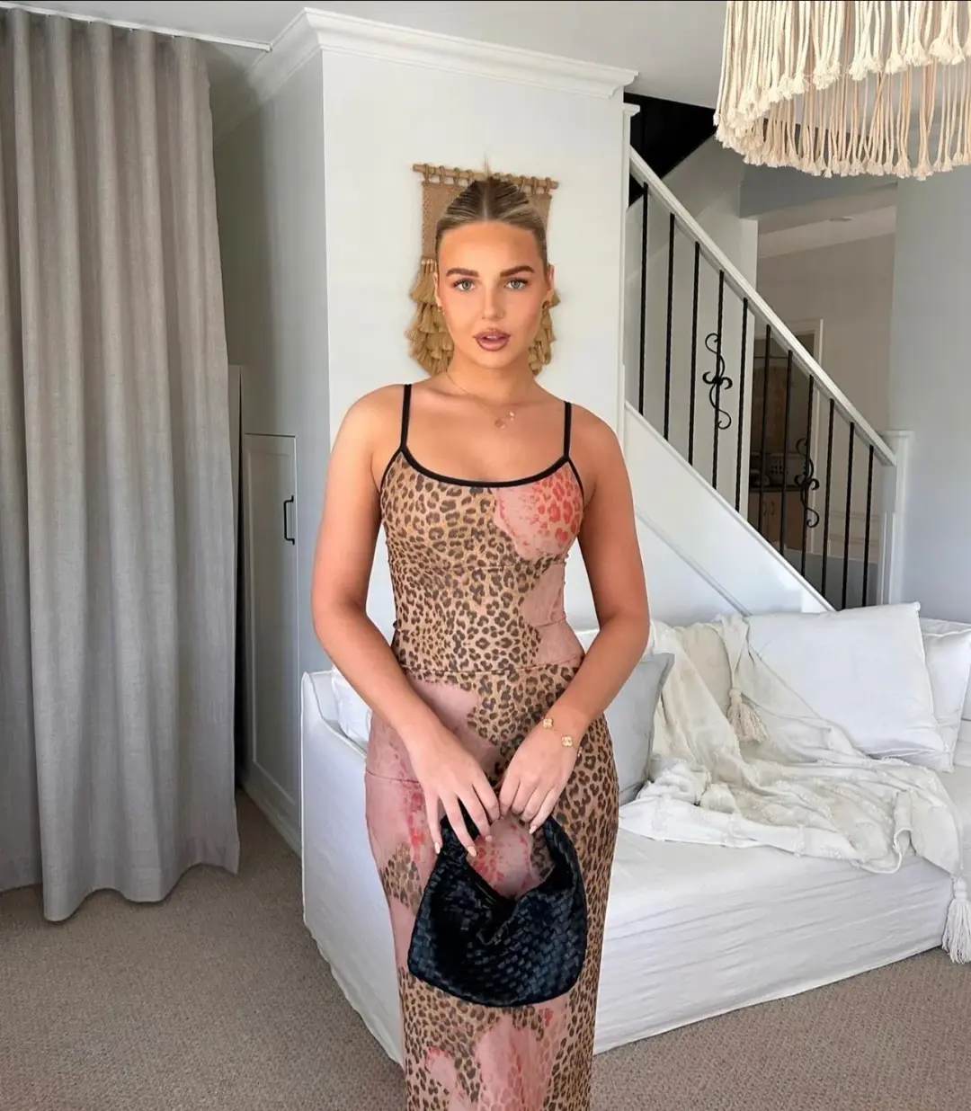 With Harper Lu Slip Dress Mesh Leopard Print Size S/ AU 8 for rent on The Volte - main image