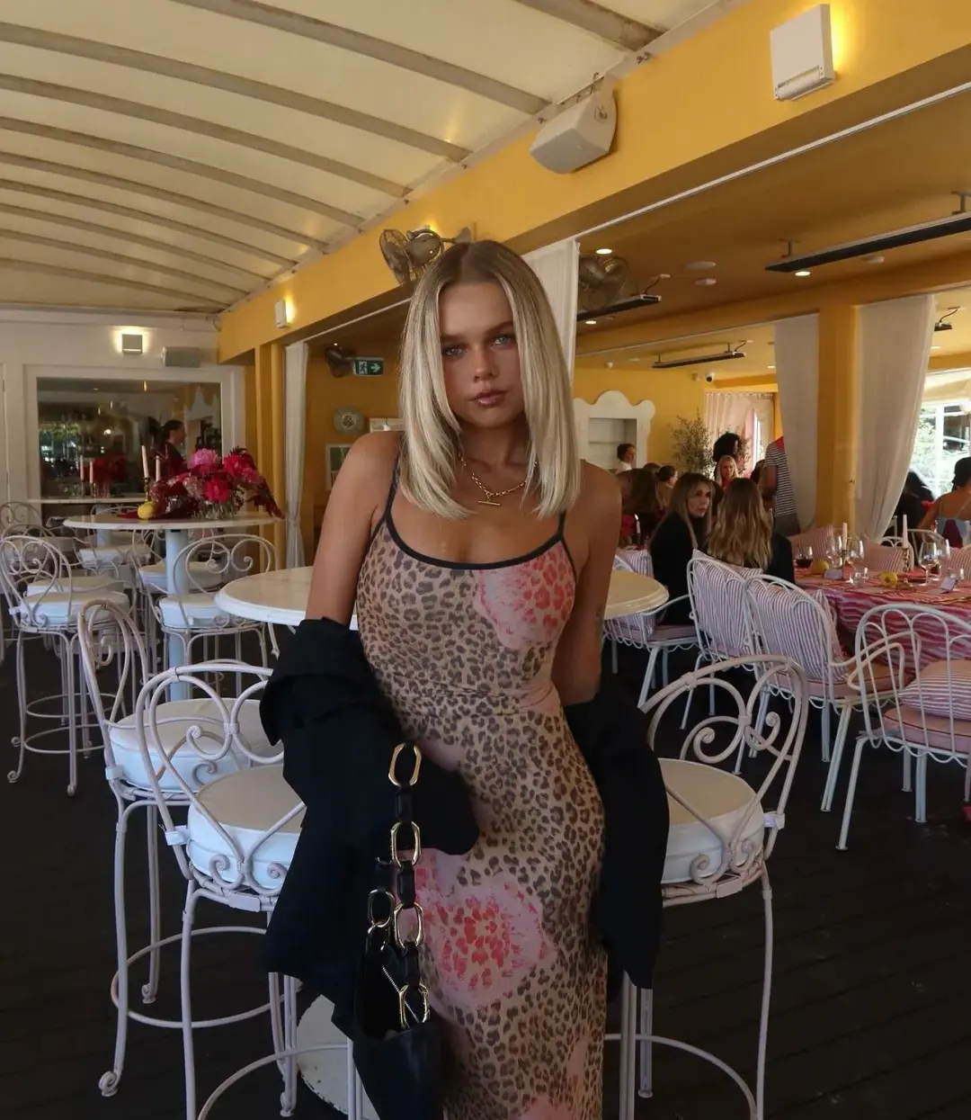 With Harper Lu Slip Dress Mesh Leopard Print Size S/ AU 8 for rent on The Volte - main image