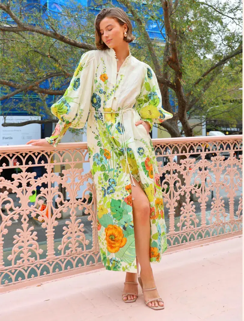 Alemais Constance Shirtdress Multi Size 14 - Image 1