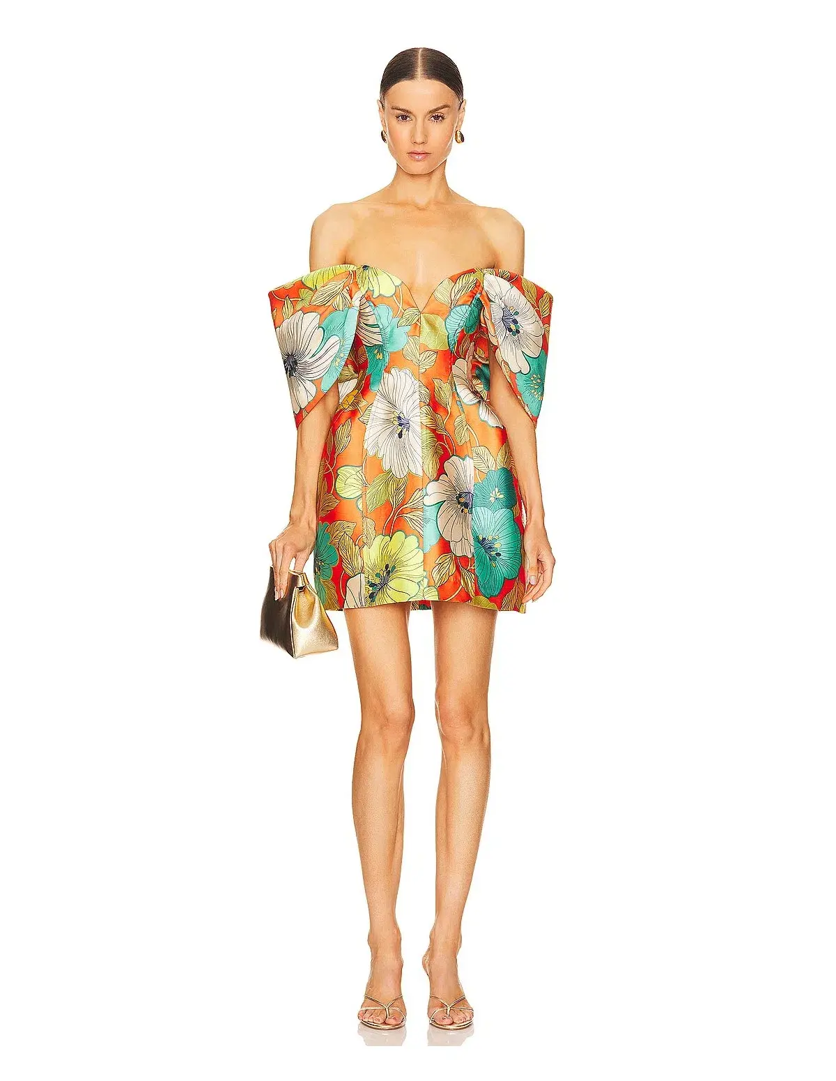 Alemais Piato Sculpt Mini Dress Multi Floral Size 12 - Image 1