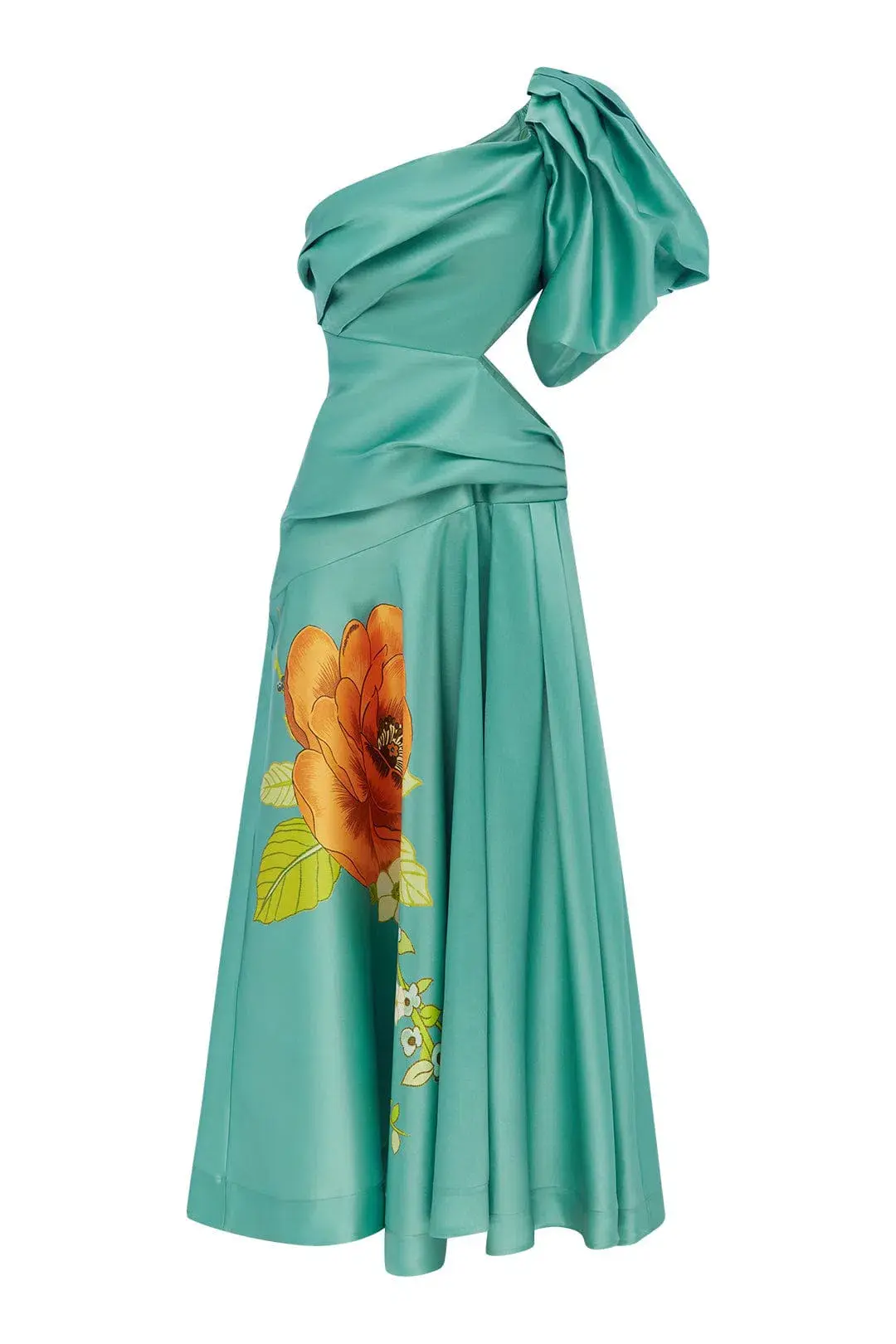 Alemais Regent Jade Gown Green Print Size 10 for rent on The Volte - main image