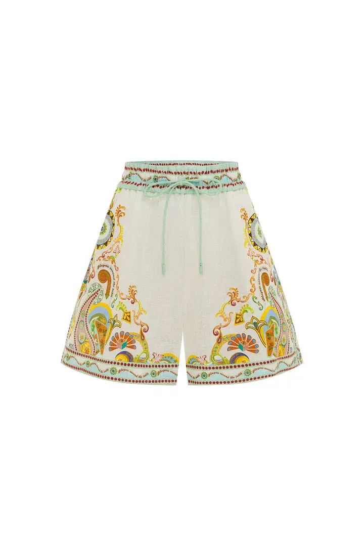 Alemais Pinball Linen Shirt and Short Set Print Size AU 8  - Image 6