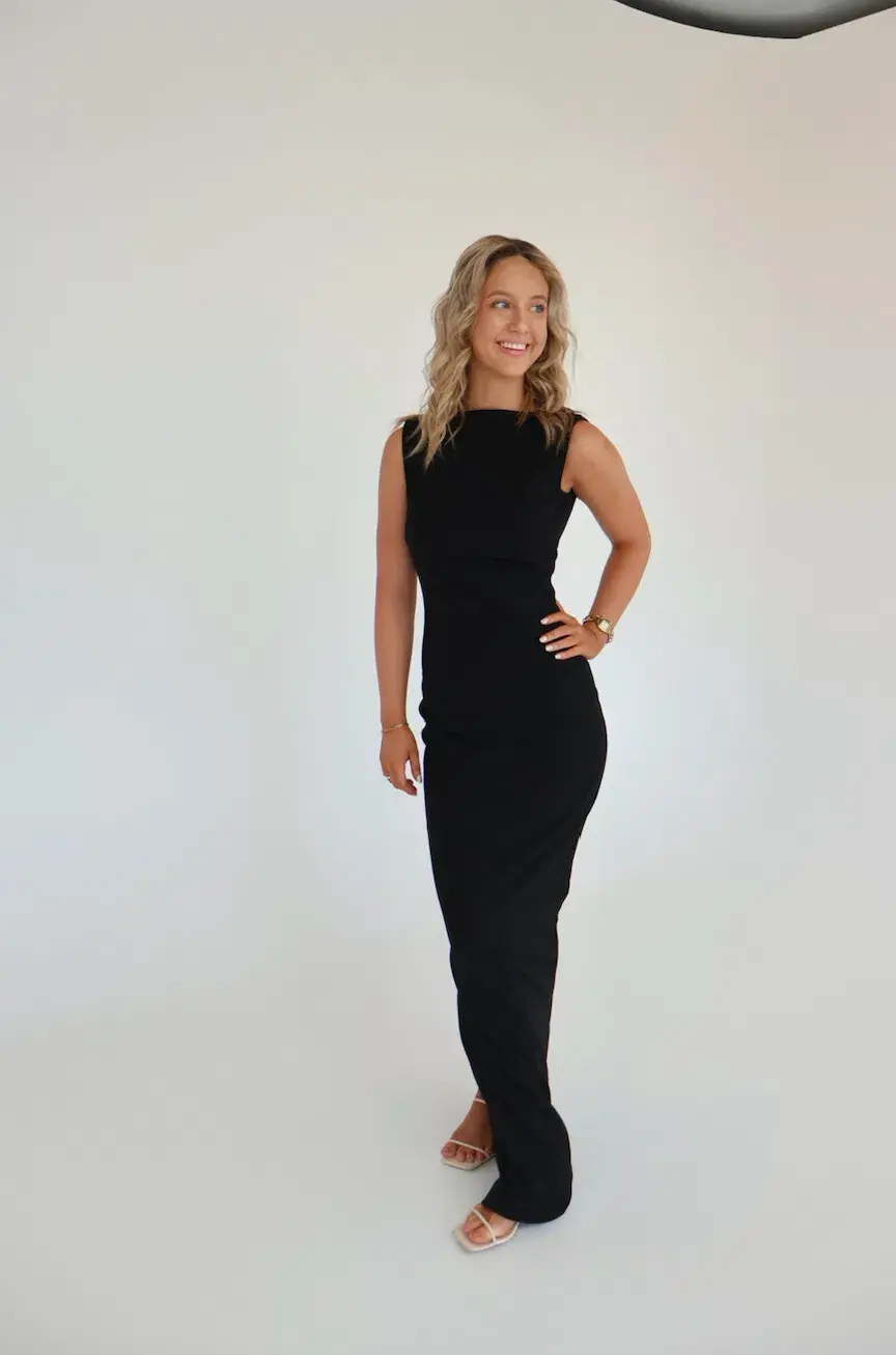 Effie Kats Verona Gown Black Size S / AU 8 for rent on The Volte - main image