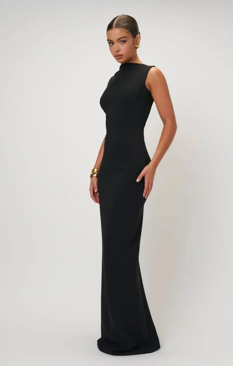 Effie Kats Verona Gown Black Size S / AU 8 for rent on The Volte - main image
