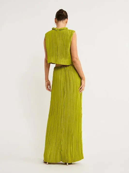 Rachel Gilbert Ziara Top and Skirt Set Green Size 18 for rent on The Volte - main image