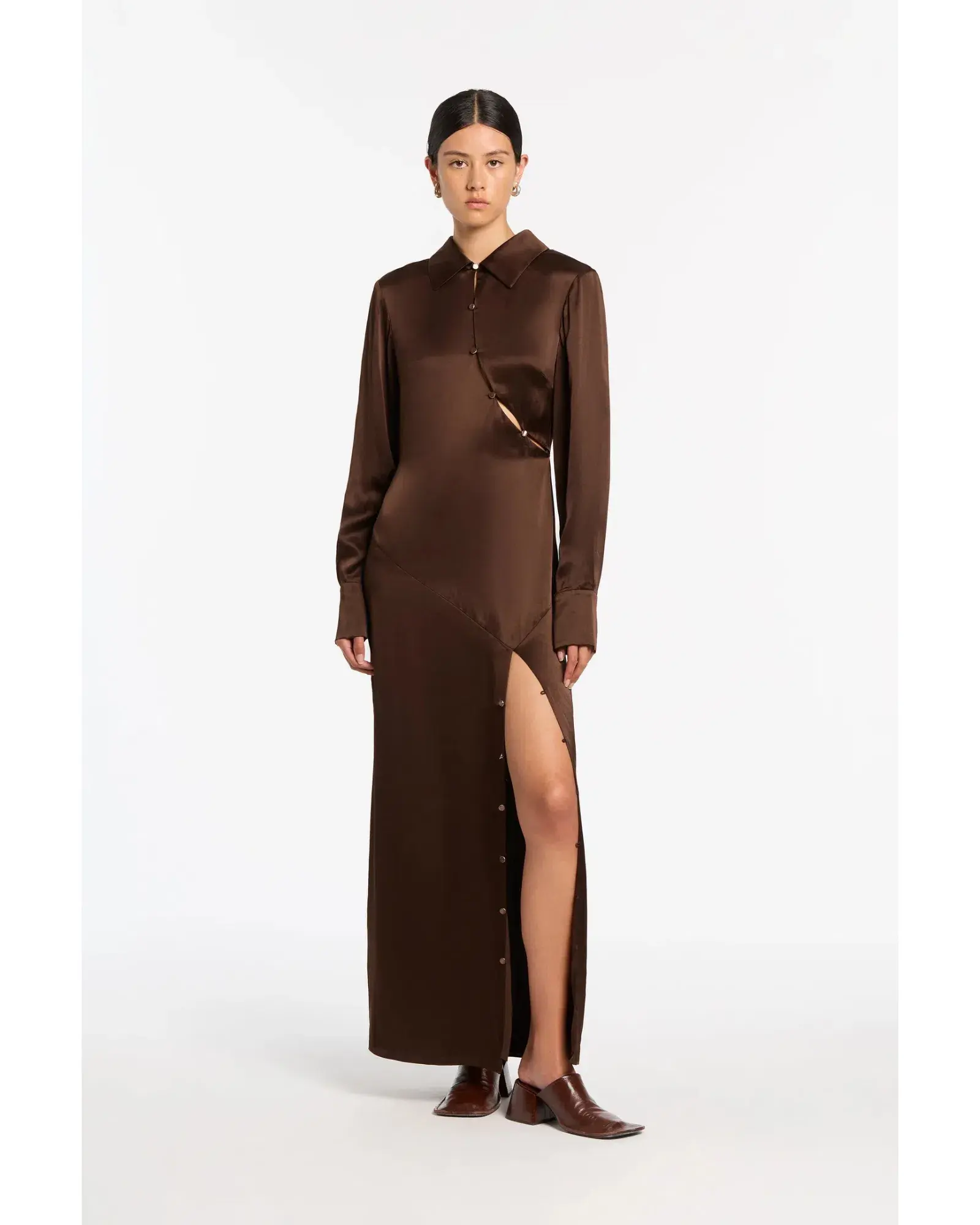 Sir the label Selita Shirt Dress Brown Size 3 / AU 12 - Image 1