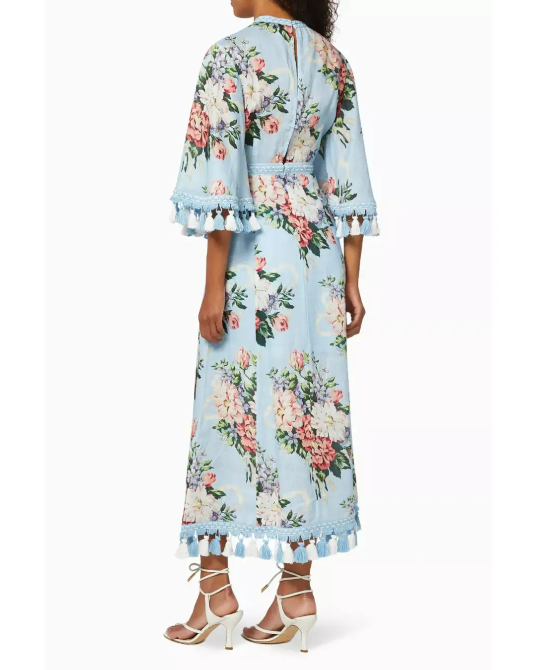 Alice McCall Magic Moment Midi Dress Blue Floral Size AU 8 for rent on The Volte - main image