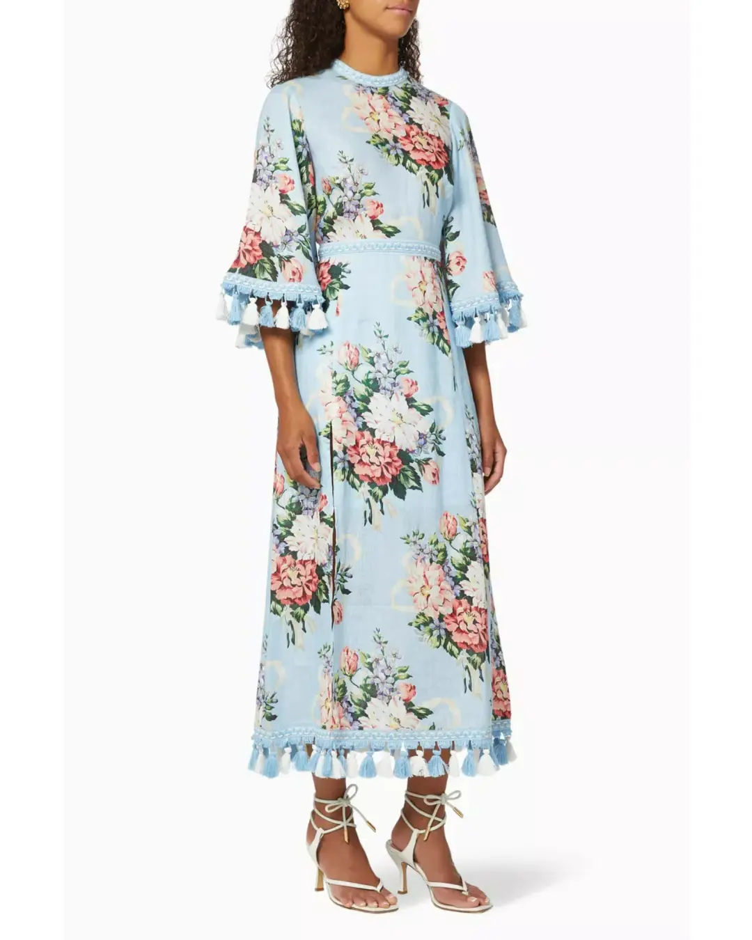 Alice McCall Magic Moment Midi Dress Blue Floral Size AU 8 for rent on The Volte - main image
