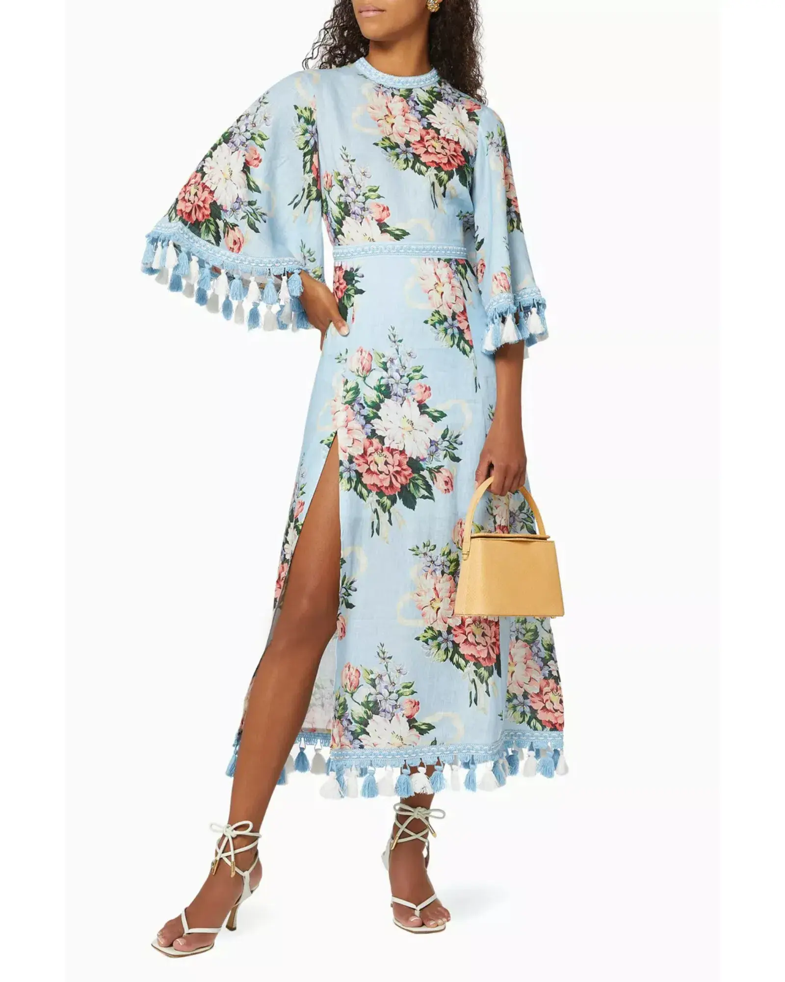 Alice McCall Magic Moment Midi Dress Blue Floral Size AU 8 - Image 1