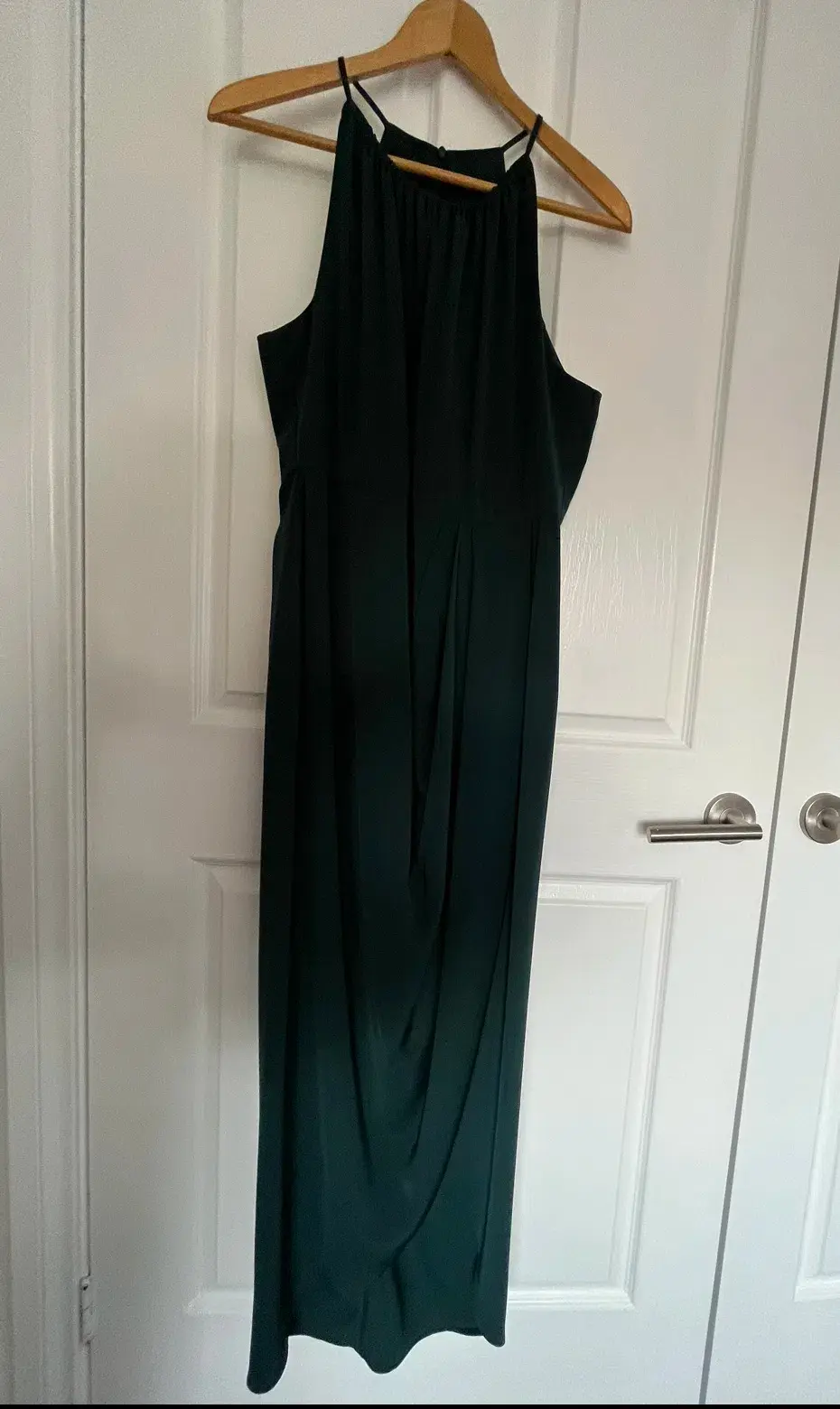 Shona Joy Core High Neck Ruched Dress Emerald Size AU 14 - Image 2