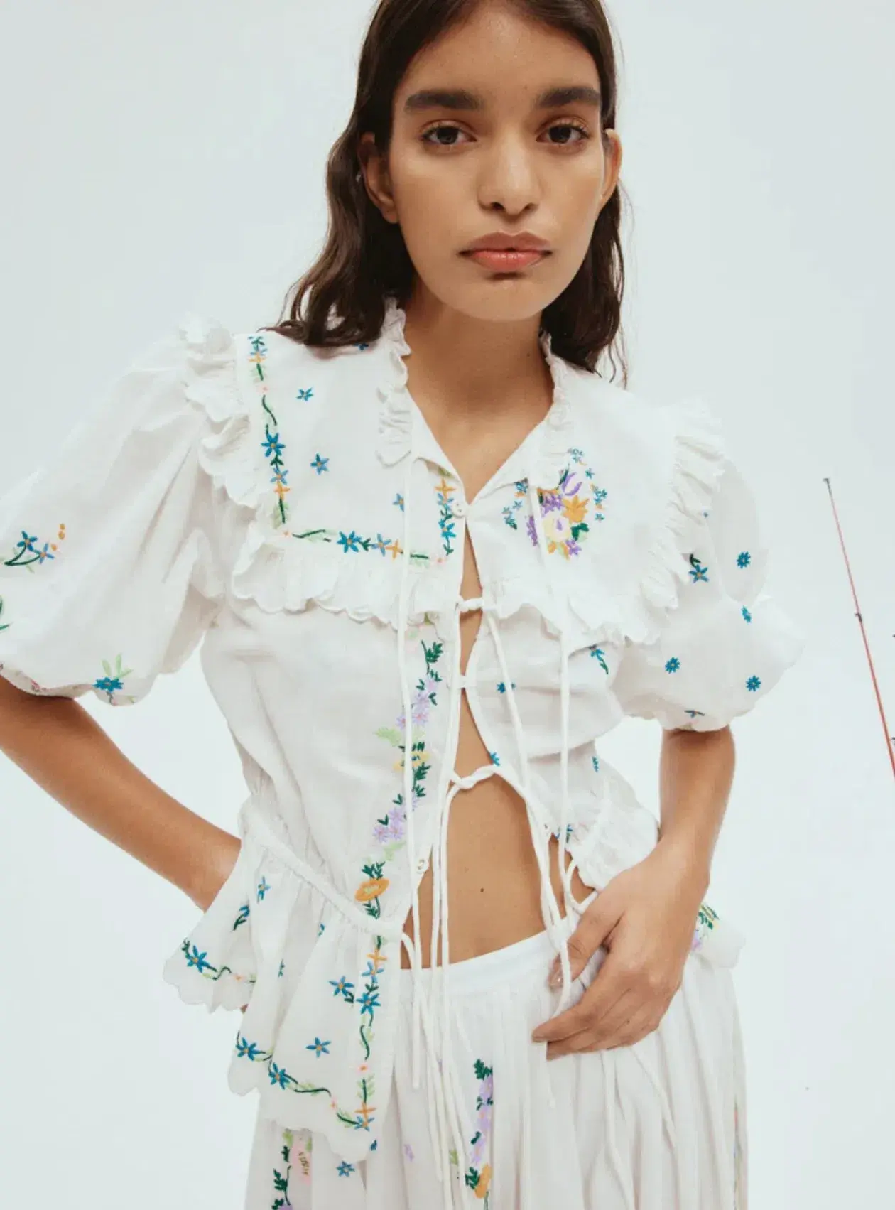 Alemais Willa Embroidered Blouse and Skirt Set Floral Size 14 - Image 2
